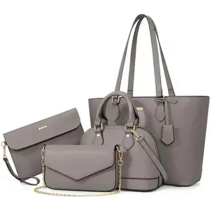 4PCS Women Fashion Handbags Purses Wallet Tote Shoulder Bags Casual Crossbody Bags, Best Gift for Ladies Girls TikTokShopBacktoSchoolGift