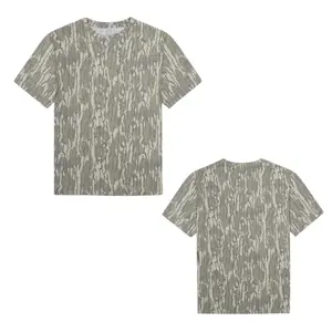Mossy Oak Camo Original Bottomland Washed Out Tee,Streetwear Outfit - Hunting Camo Shirt, Soft Cotton, Full Size S-5XL