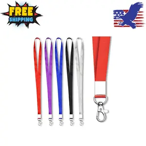 5 PCS Badge Lanyards with Clip for Keys and ID Badges, Premium Lanyard Strap