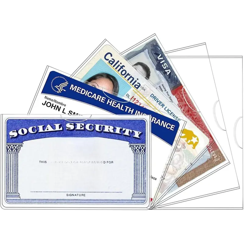 social security card protector sleeve ziloes SS Card Protector Sleeves, Medicare & Credit Card Holder, 31 Mil Soft Clear, 16 Pack
