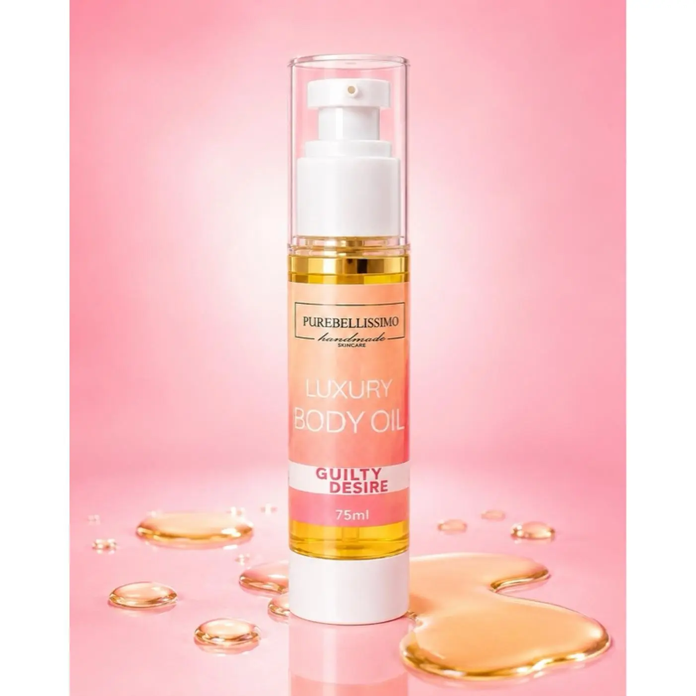 PureBellissimo Luxury Body Oil Guilty Desire 75ml - Handmade Skincare for Radiant Skin