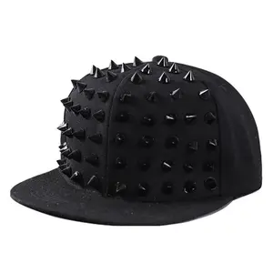 1pc Hip Hop Y2K Style Street Baseball Cap,Personalized Fashion Rivet Duck Tongue Driver Caps Street Dance Flat Edge Skull Caps