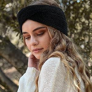 [Christmas Gift]Triple Knot Warmth Ribbed Knit Headband Set-3pcs (color-1, Standard)