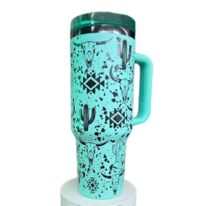 40oz Western Graphic Tumbler-double-wall stainless steel