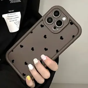 Heart Pattern iPhone Case, Compatible with iPhone 11/12/13/14/15 Series, Durable Protective Cover, Stylish Design for Daily Use
