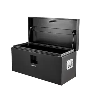 30 in Black Steel Truck Bed Tool Box, Trailer Tongue Box, Truck Storage Organizer Tool Chest For Truck Bed, RV, Trailer