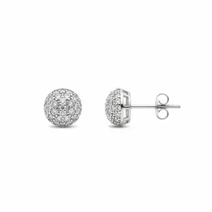Sarah Studs | Round Moissanite Cluster Earrings