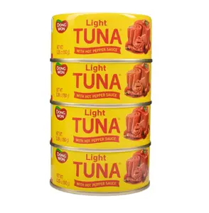 Dongwon Light Hot Pepper Tuna 100g x 4 Cans Korean Spicy Tuna Ready To Eat