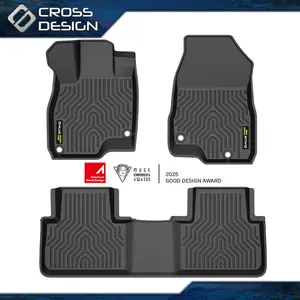 CROSSDESIGN TPE Floor Mats Fits 2019-2024 Acura RDX -100% Eco-Friendly - All Weather TPE Cargo Liner Trunk Accessories, Set of 3 Mats