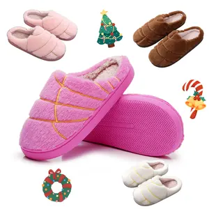 Mens Women's House Slippers Slip on Fuzzy House Slippers Memory Foam Slippers Outdoor Indoor Warm Plush Bedroom Shoes