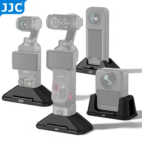 JJC Silicone Car Mount Series for Xtra Muse, Osmo Pocket 3 Pocket 4 4P 360 II, Insta360 Luna Ultra X5 X4, with Large Adhesive Dashboard/Table Mount Stand for Protection, Live Streaming & Unobstructed Charging Vlog Content Recording Accessories
