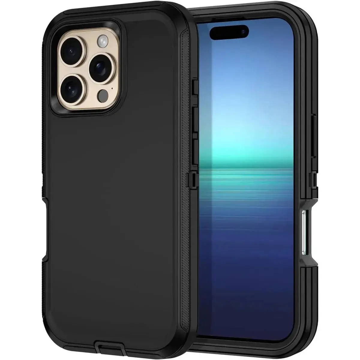 Entronix Heavy Duty Case for Apple iPhone 16 Pro - Triple Layer Bumper Cover, Protective Smartphone Accessories Protection Wireless Dustproof Handle