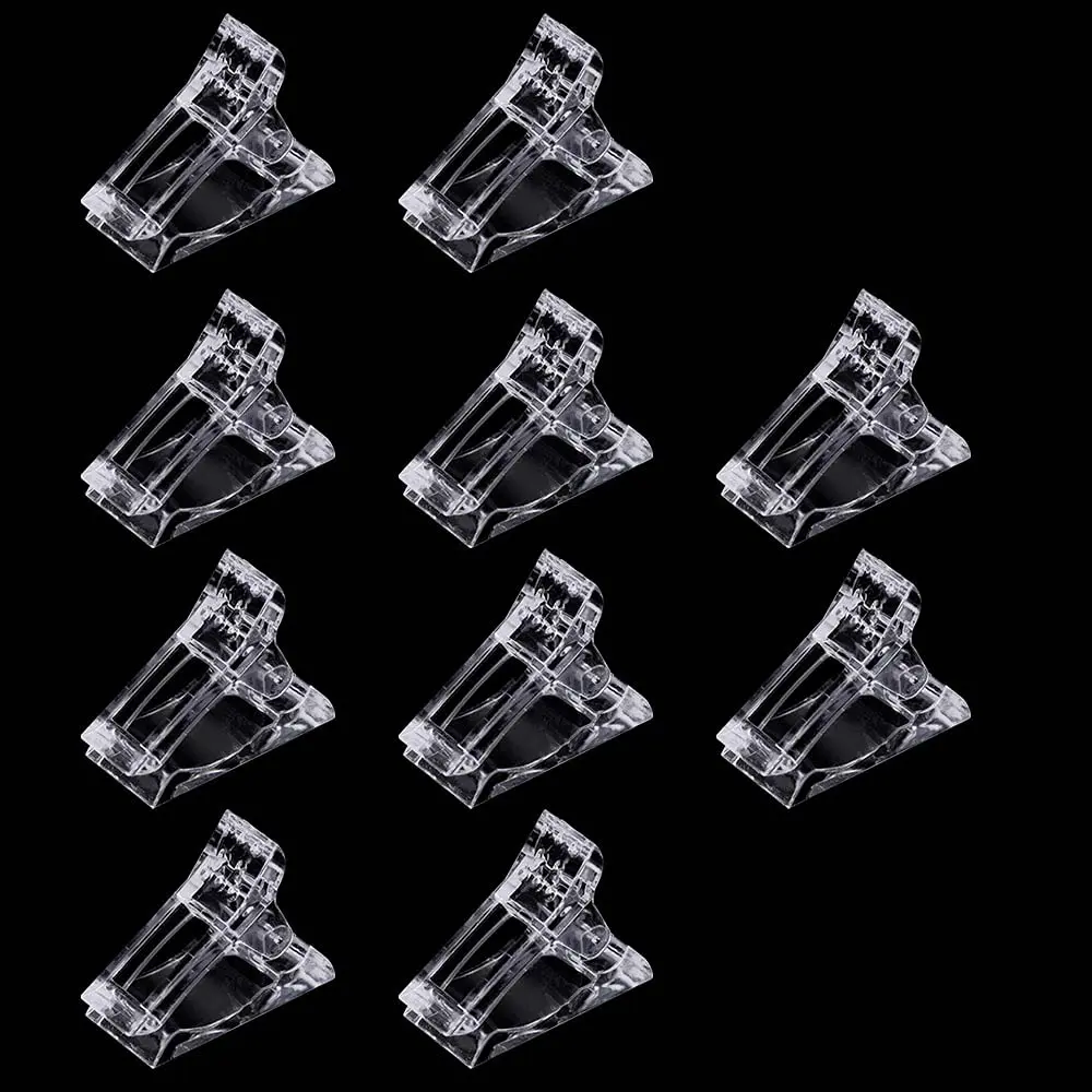 10Pcs Nail Tips Clip for Quick Building Polygel nail forms Nail clips for polygel Finger Nail Extension  Manicure Nail Art Tool Polish Cutics