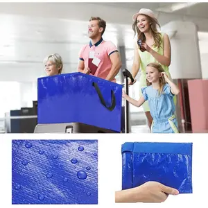 PP color printed portable moving bag for packing and storage, laminated moving bag, storage bag, shopping bag