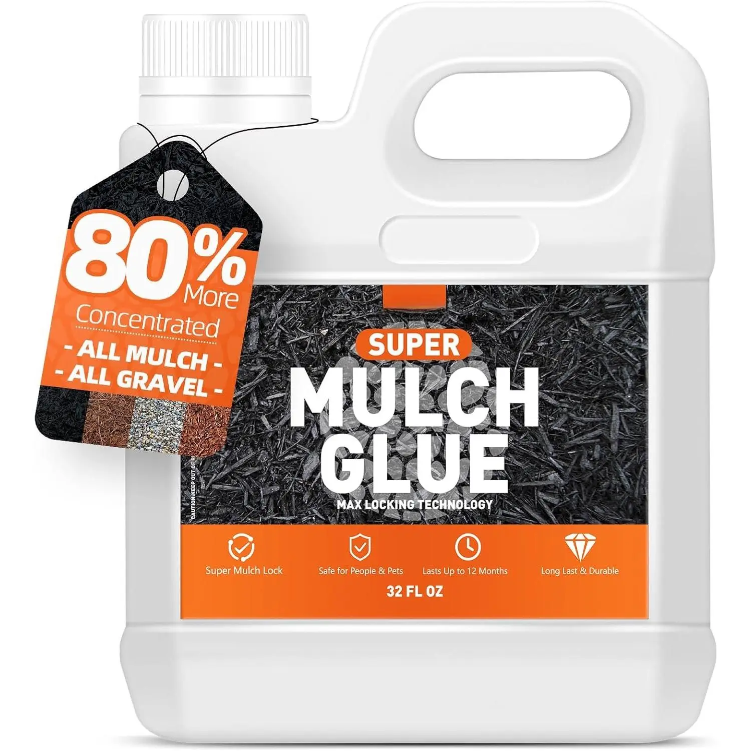 Mulch Glue for Landscaping, 32OZ Rock Glue, Fast-Dry  Weather-Resistant  Gravel Binder, Pine Straw Outdoor  Pebble Gravel Hold for Garden, Mulch Lock and Pea Gravel Stabilizer