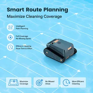 U8 Cordless Robotic Pool Cleaner, Pool Vacuum for Inground Pools with Upgraded 4 Motors, 40Kpa, IPX 8 Rating, 5LFilter Basket, Wall & Waterline Cleaning, 150min Battery Life, Floor & Wall & Horizontal Waterline Cleaning