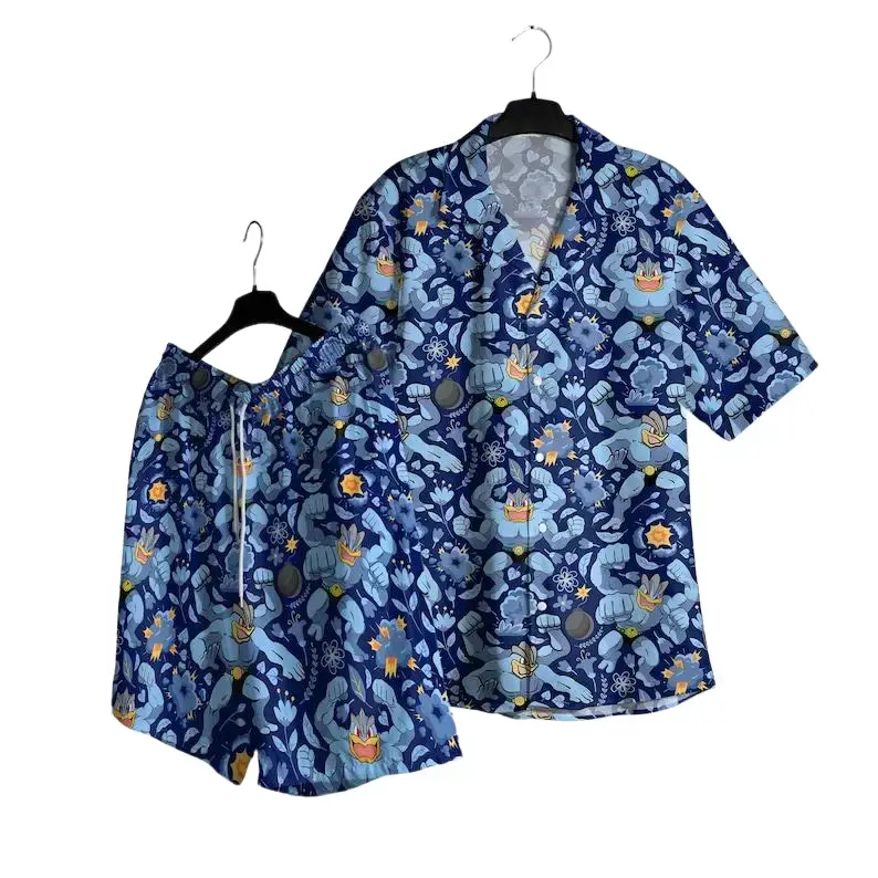 MachampKM Hawaiian Shirt - Playful Power Meets Paradise Anime - Video Game Vacation Shirt Fans A wonderful gift for all ages in your family this summer.