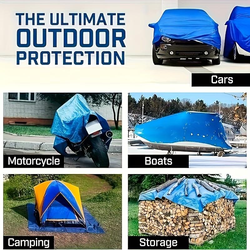 All-Season Waterproof Tarpaulin with High-density Thickened Material, Reinforced Corners, And Double-sided Waterproofing. Offers Excellent Sun Protection, Tear Resistance, And Durability. Perfect for Outdoor, Vehicle, And Cargo Cover Needs