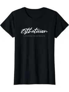 Professional Esthetician T-Shirt - Light Beige Care Practitioner Apparel - Soft Breathable Lightweight Crew Neck Tee - Sizes S to XXXL - Ideal for Skincare Clinics Salons Gifts - Machine Washable Everyday & Special Occasion Shirt Skincare Routine Salon Cl