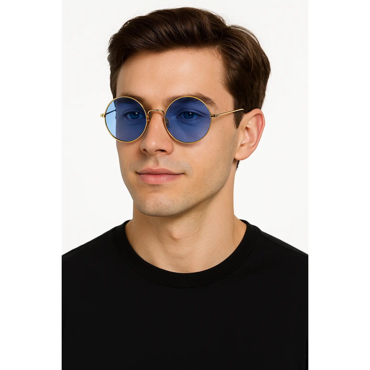 Blue Peace Out Funshades Round Glasses