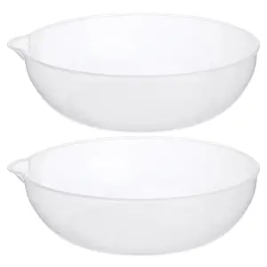 2pcs Food Scale Bowl, Kitchen Measuring Scale Plate with Capacity Markings for Digital Food Prep, Transparent Plastic Weighing Tray for Cooking Baking and Portion Control, Reusable Use