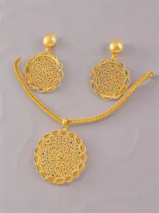 Women's Vintage Classic Matching Jewelry Set, Necklace & Earrings, Plated, Elegant Design, All Season Wear, Perfect Gift Idea