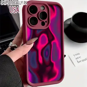 High-End Iridescent Textured Personalized Phone Case Suitable for Iphone 16 Pro Max/15 Pro/14 Plus/13/12/11/X/Xr/Xs Max, Shockproof And Durable, Stylish Design, TPU Protective Cover.