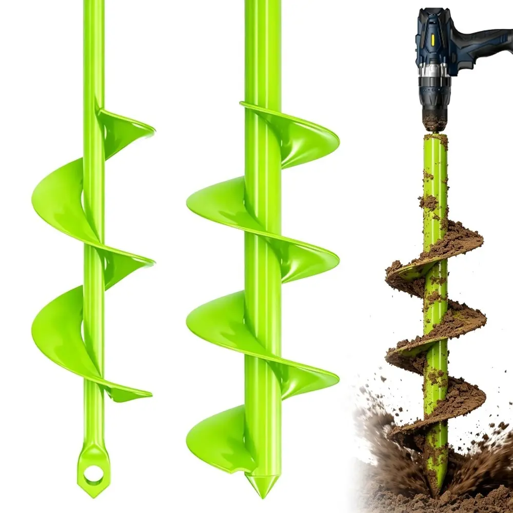 Auger Drill Bit for Planting - 1.6"X16.5" Heavy-Duty Garden Auger Spiral Drill Bit - Bulb Planter Tool - 3/8" Hex Drive Drill