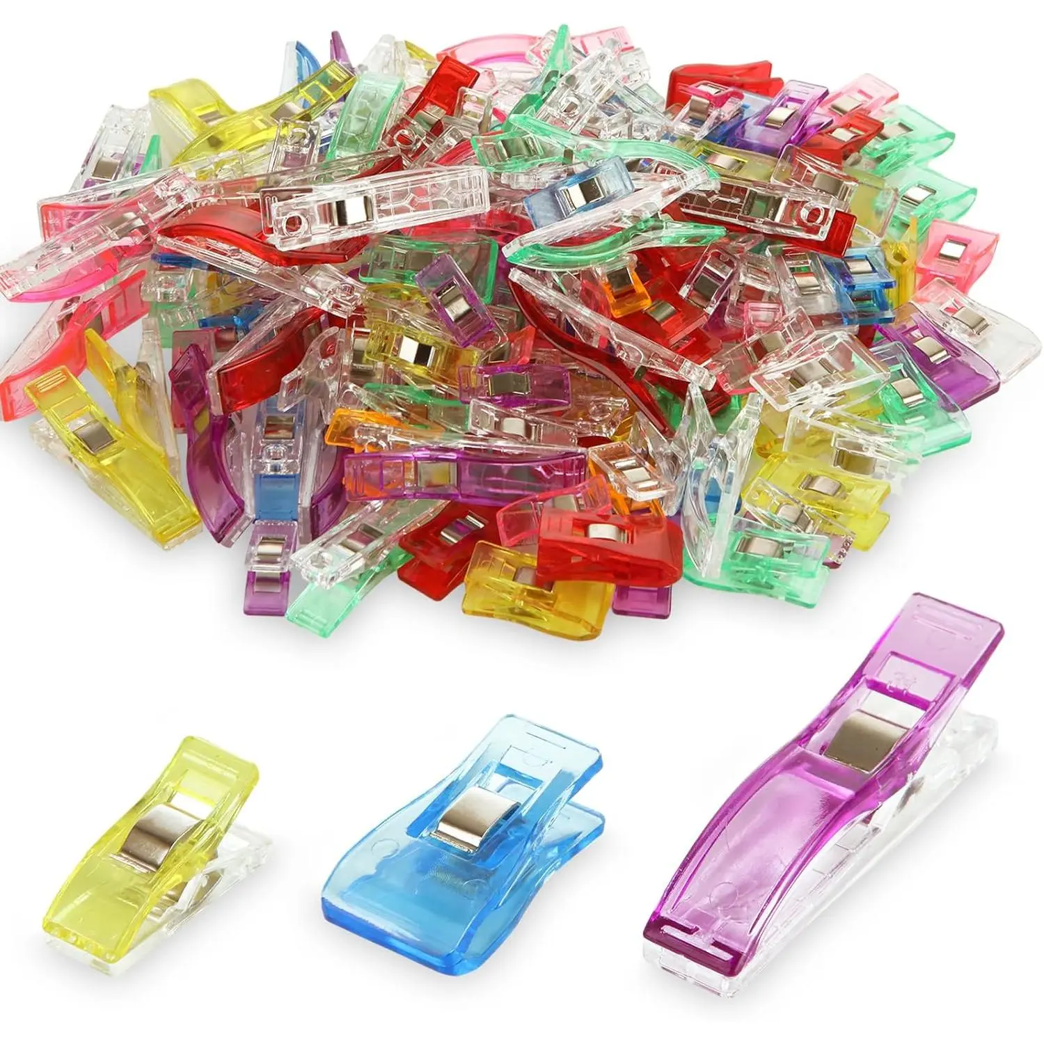 350 count Sewing Clips, Multipurpose Quilting Clips, 3 Size Embroidery Clip of Sewing Products for Sewing Supplies and Accessories