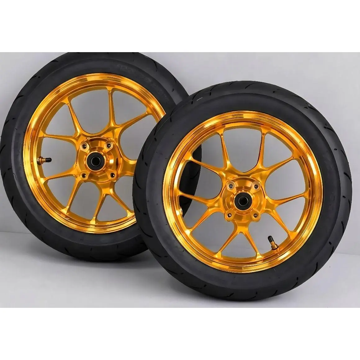 14 Inch CNC Gold Supermoto Wheels and Tires for High-Performance Motorcycles
