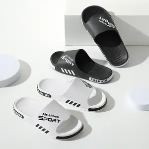 Men's Casual Letters Print Non-slip Slides,Comfortable Outdoor Slippers,Slippers for Indoor Outdoor Beach Shower,Soft Comfortable Bathroom Slippers,Bathroom Use for All Seasons Black Footwear Flipflop Boy Walking Shoes Creeper Tsinelas Bedroom