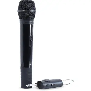 Portable Wireless Microphone (Black) - Premium Unidirectional UHF Wireless Mic for Singing, Speeches & Events - Cordless Mic Compatible with Karaoke Machines, PA Systems & More