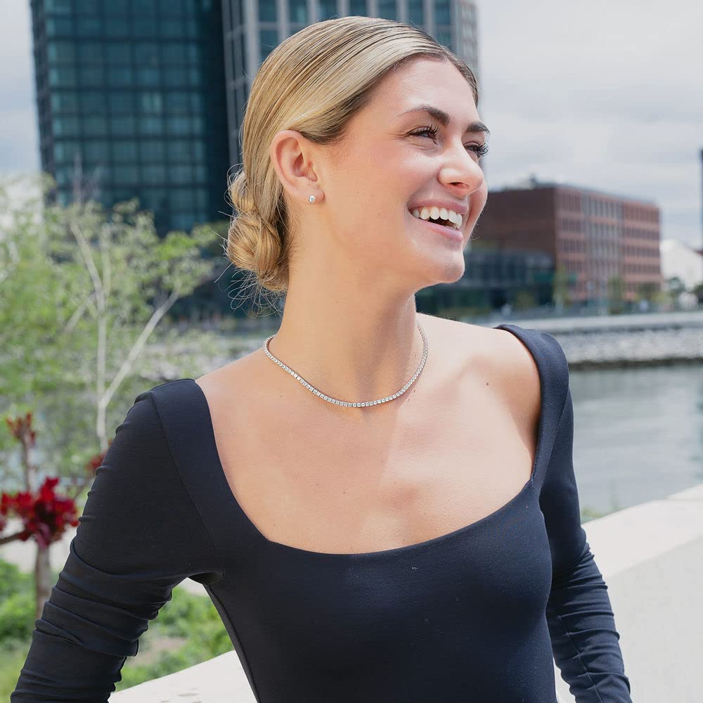 Hip Hop Jewelry 3/4/5/6MM 1 Row Iced Out Tennis Chain Bling CZ Men Diamond Cubic Zirconia Choker Necklace Women Drop Shipping