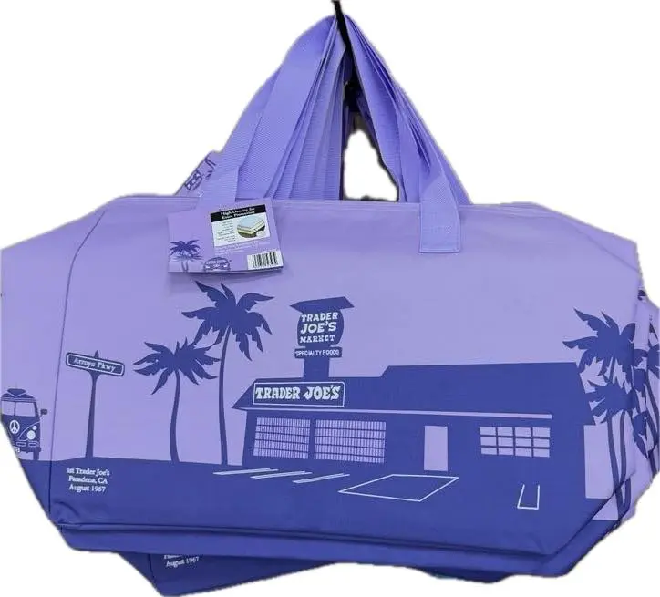 Trader Joe's | Large Insulated Tote | 8-Gallon Purple