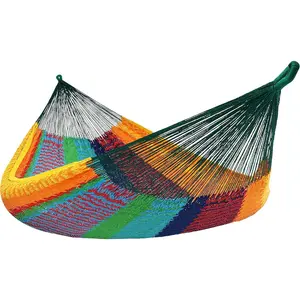 Sunnydaze Handwoven XXL Thick Cord Mayan Double  for Outside - 625-Pound Capacity Heavy-Duty Outdoor  - Multicolor bivy  tent hammock  Stand Bag portable Inflatable Camping Lounger  Pocket Chair with Cooler Color Storage Shed Skylights Weatherproof