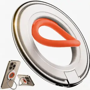 2026 New MagSafe Silicone Ring Holder Stand, Soft & Comfortable Grip, Anti-Slip, Durable Magnetic Phone Grip with Kickstand, Supports Wireless Charging for iPhone & All Phones