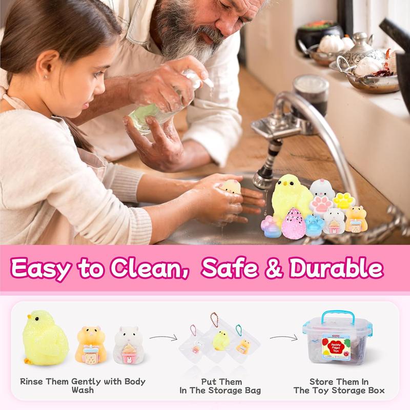 10 Pack Taba Squishies with Toy Box & Cute Stickers, Kawaii Squishy Stress Relief Toys Party Favors for Kids 4-8 8-12, Squishy Sensory Fidget Toys for Kids Birthday Xmas Gifts for Girls&Boys