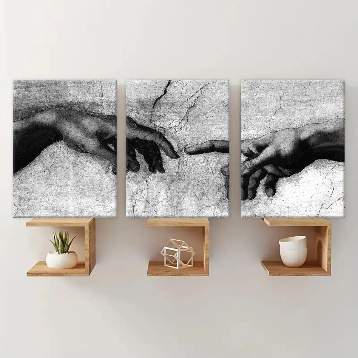 Wooden Framed Canvas Painting, 3 Counts/set Hand Pattern Wall Art, Modern Art Wall Decoration, Home Decoration Canvas Prints Poster, Solid Wooden Frame, Artistic, Universal Aesthetic Wooden Framed Canvas Painting, 3 Counts/set Hand Pattern Wall Art, Modern Art Wall Decoration, Home Decoration Canvas Prints Poster, Solid Wooden Frame, Artistic, Universal Aesthetic