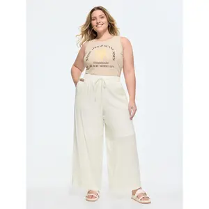 BLOOMCHIC Plus Size Drawstring Waist Pockets Straight-Leg Pants[M-6X] 2026 Spotlight,Summer wins,Deals for you days