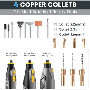 Rotary Tool Accessories Kit, Universal Rotary Tool Kit for Carving, Sanding, Polishing, Cutting, Drilling and Crafts