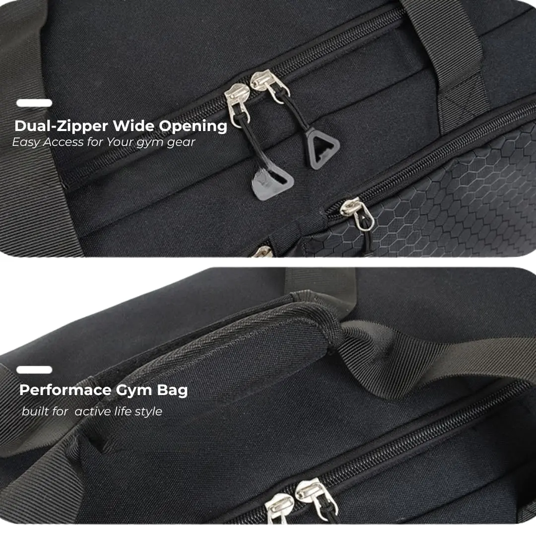 Elite Gym Duffle Bag with Shoe Compartment & Wet Pocket for Men and ...