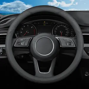 Steering Wheel Cover for Acura RDX MDX Integra TL TLX TSX ILX NSX ZDX RL RSX RLX Type s A-spec Advance SH-WAD Car Interior Accessories, 2026 Black Leather 14.5-15 inch