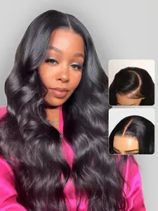 Body Wave Human Hair Wig Wear and Go 5x5 HD Lace Front Wigs HD Lace Frontal 180% Density Lace Closure Wigs Glueless Wig Pre Plucked With Baby Hair Brazilian Virgin Human Hair For Women Wavy Glueless Wig Preplucked Wigs