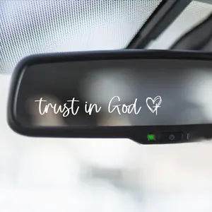 3X Trust In God Mirror Decal,  Stickers For Women,  Stickers For , Trust In God Rearview Mirror Sticker,   Decal,  Decals For Men