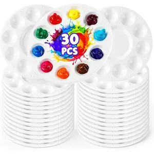 30PCS Paint Tray Palettes, Plastic Paint Pallets for Kids, Watercolor Palette Painting Tray for Art Painting
