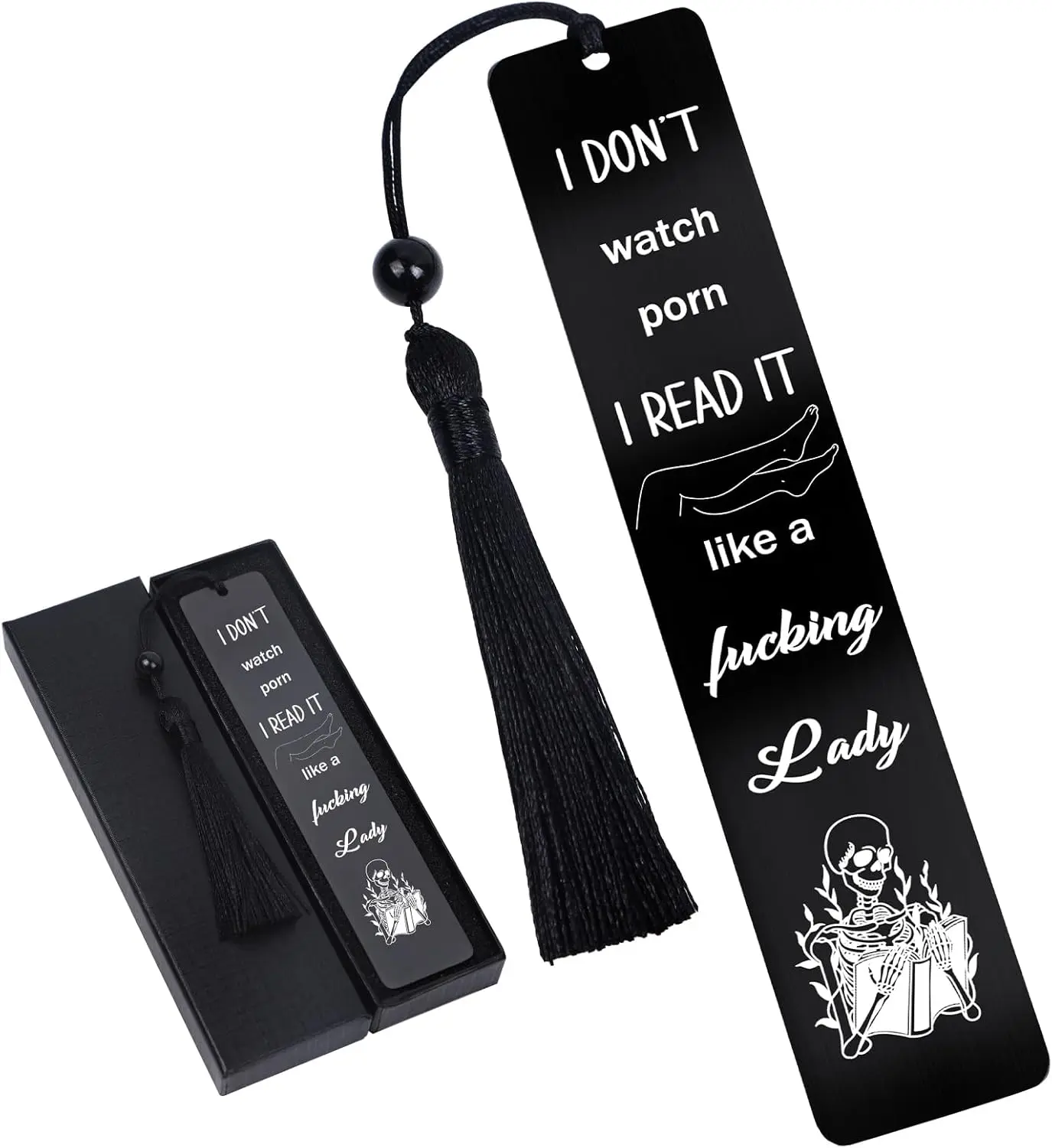 Smut Metal Bookmark  - Funny Bookmarks for Women Smutty Book Marks for Book Lovers Book Mark with Tassels for Friends Fun Book Marks Gifts for Bookworm Birthday  for Book Fans