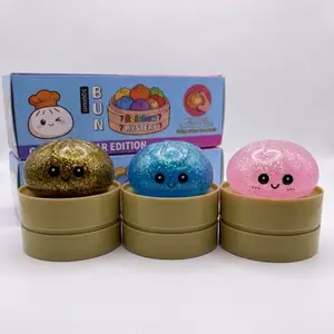 Squishy Dumplings Glitter Edition, 1 Random Color Surprise Dumpling Sensory Toy Stress Relief