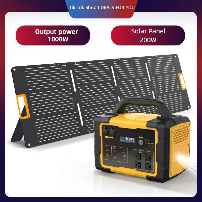 1024Wh/1000W+200W Solar Panel
