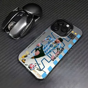 Hot Football Messi New Ins Phone Case Suitable for iPhone 16, 15, 14, 13, 12, 11 Pro Max, X, XR, XS Max, 8, 12 Plus Anti-Drop Matte Back Cover