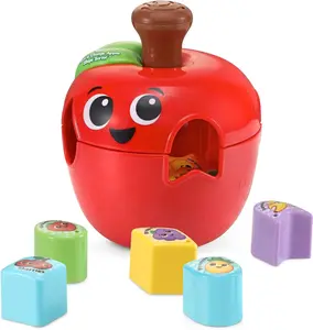 Apple Shape Sorter Toy for Toddlers – Spin & Change Fruit Shape Matching Game
